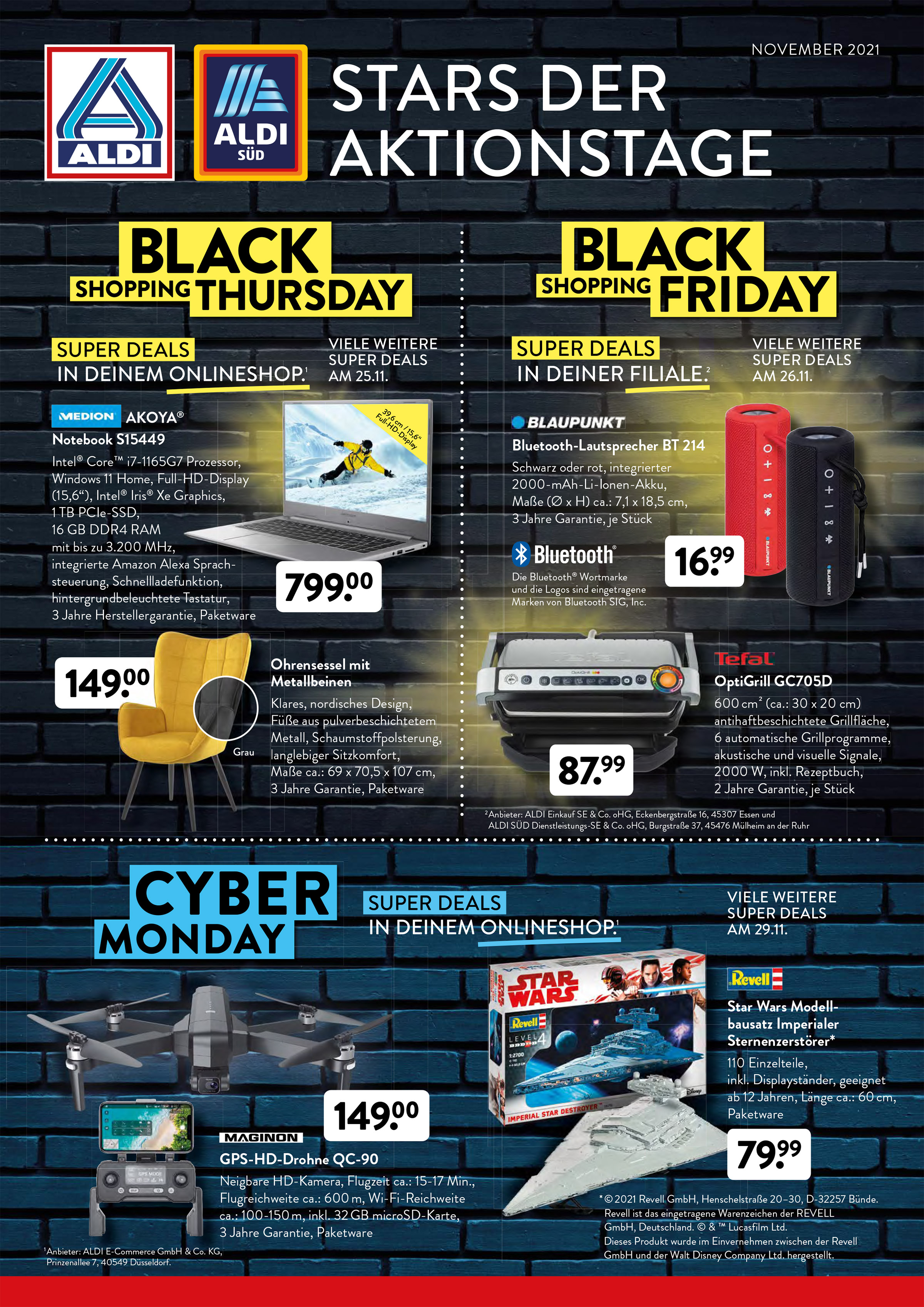 Rabatte satt Black Shopping Deals bei ALDI