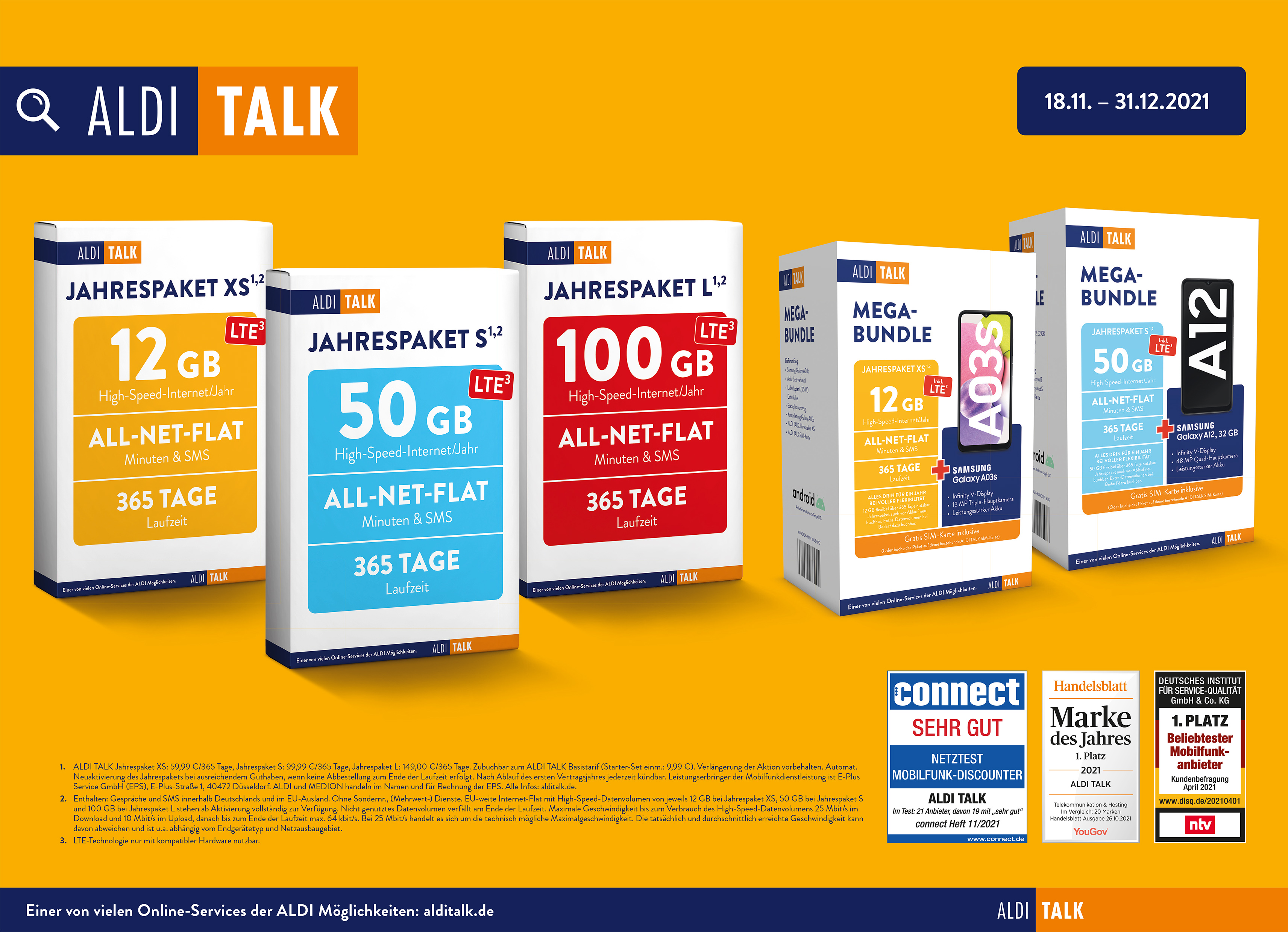 Große Neuigkeit: ALDI TALK Jahrespakete mit zusätzlichem Datenvolumen