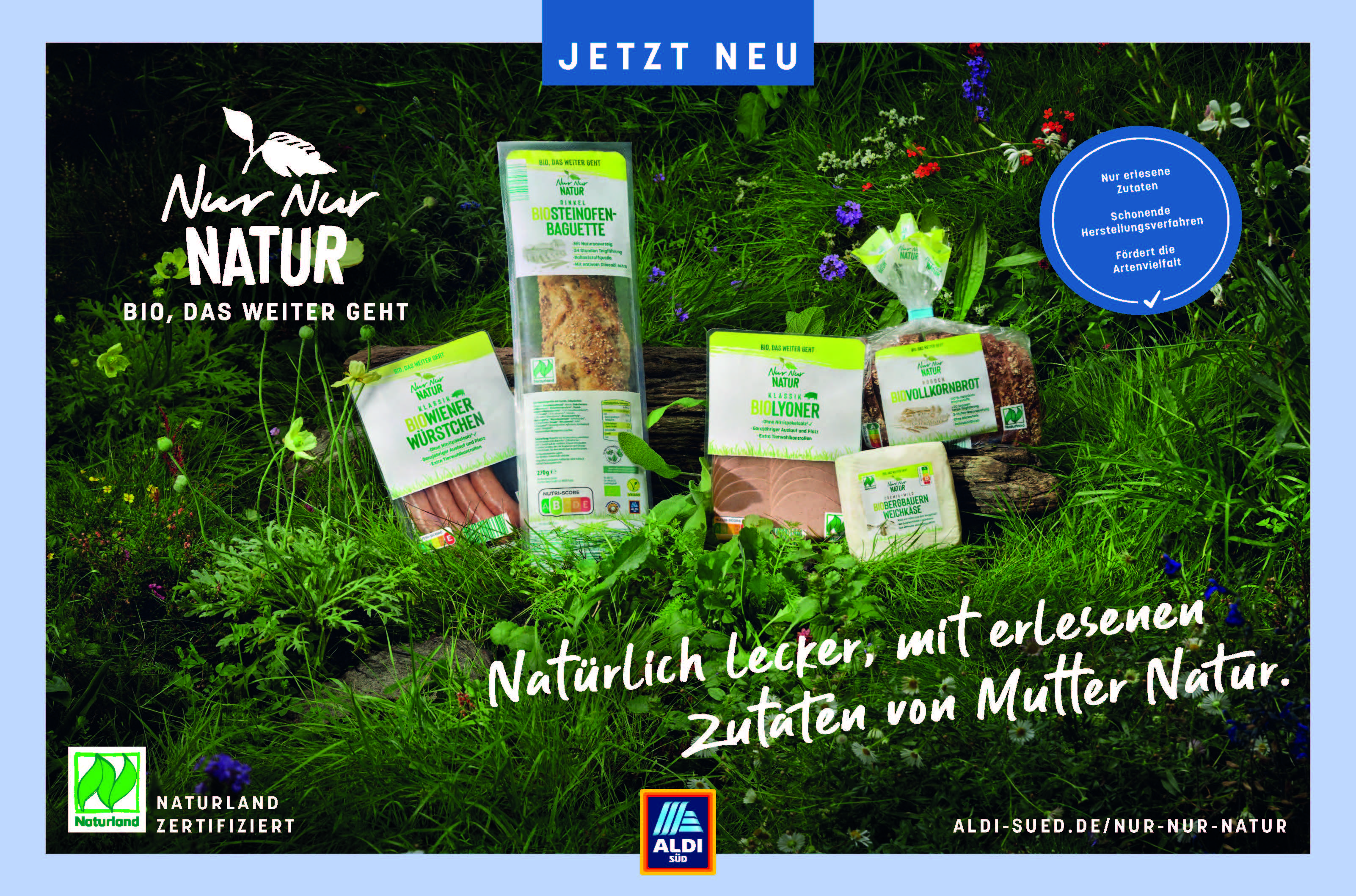 ALDI SÜD erweitert Produktsortiment der Bio Eigenmarke „Nur Nur Natur“