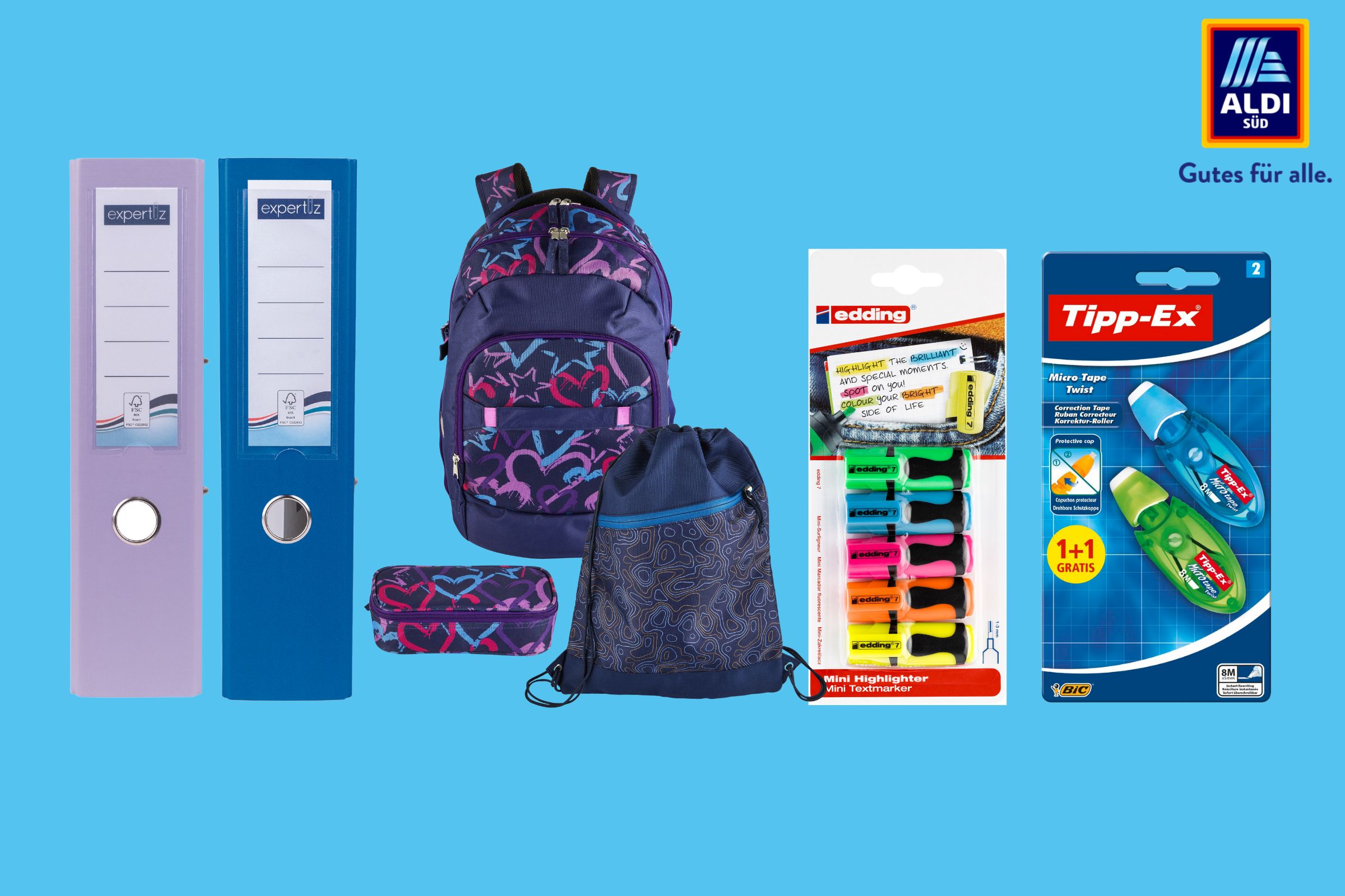 Zeit fur Schnappchenjager ALDI SUD verkauft ab dem 13. Juli groBes Schul und Buroartikelsortiment zum besten Preis