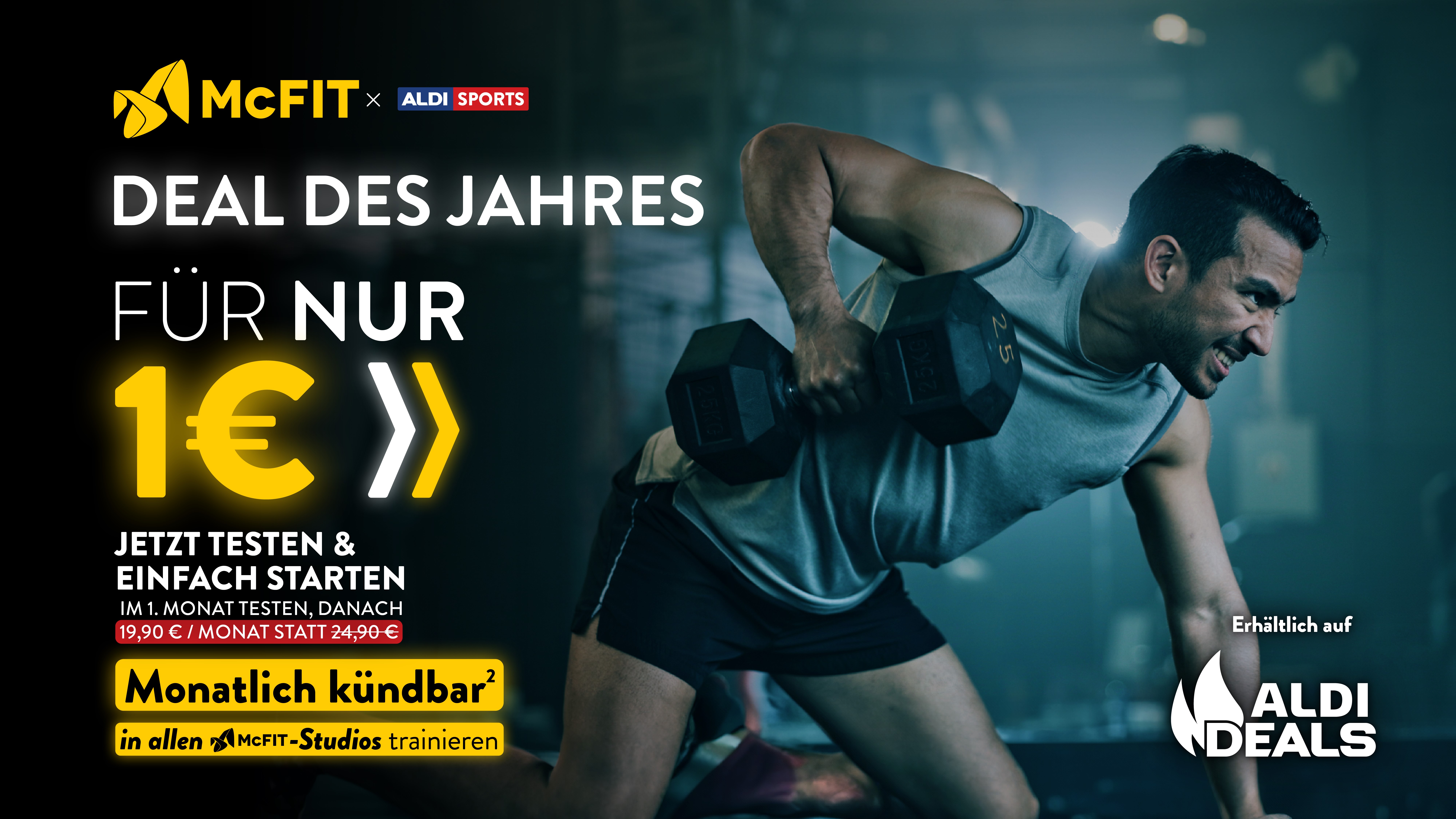 ALDI SPORTS und McFIT starten 1 Euro Aktion