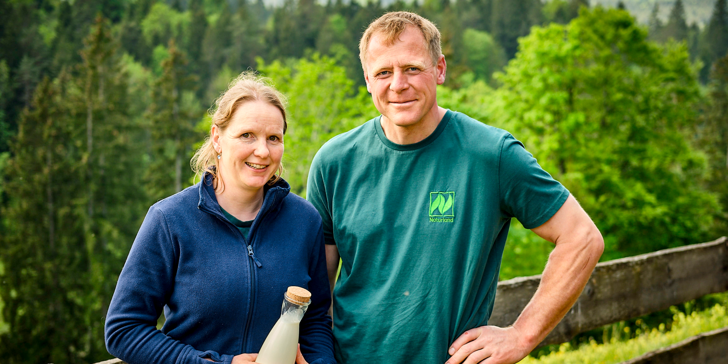 Naturland-Landwirte Frau und Herr Fichtner.