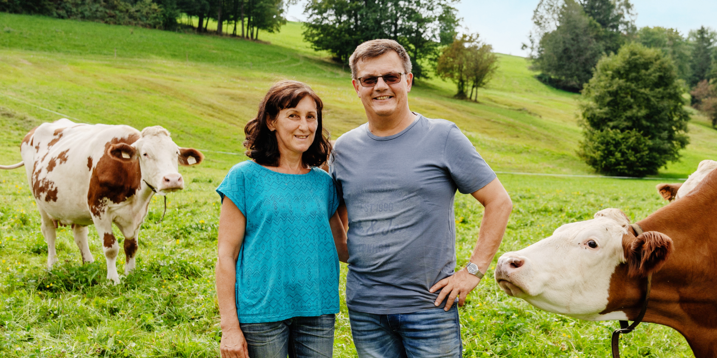 Naturland-Landwirte Frau und Herr Niedermüller.